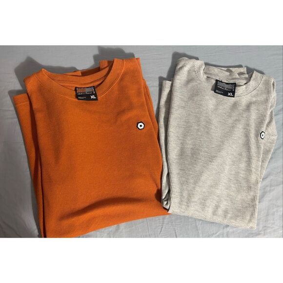 Vintage Southpole Y2K Long Sleeve Waffle Knit Thermal Shirt Skate XL Lot of 2 - Picture 1 of 9
